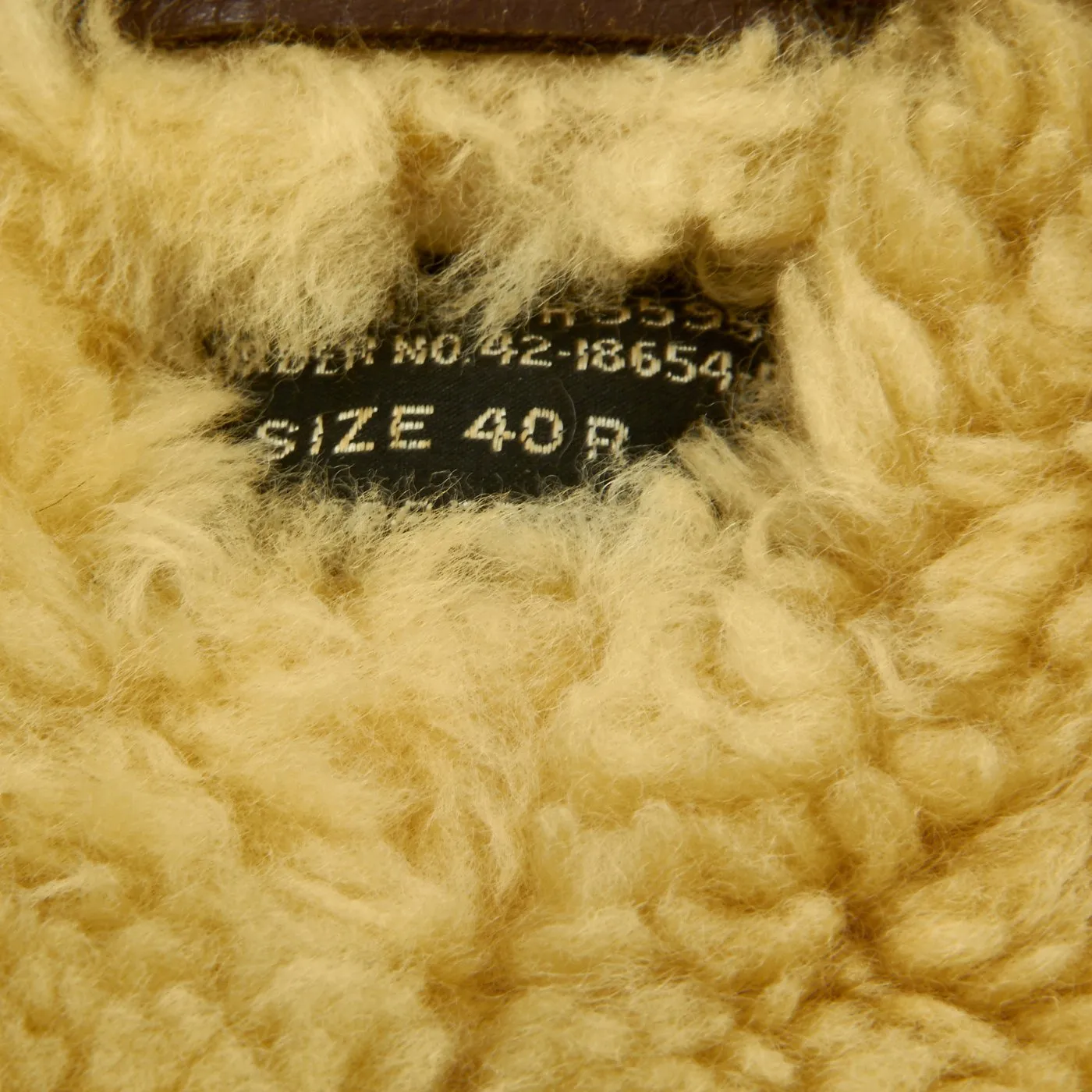 Original U.S. WWII B-3 Sheepskin Bomber Jacket - Size 40