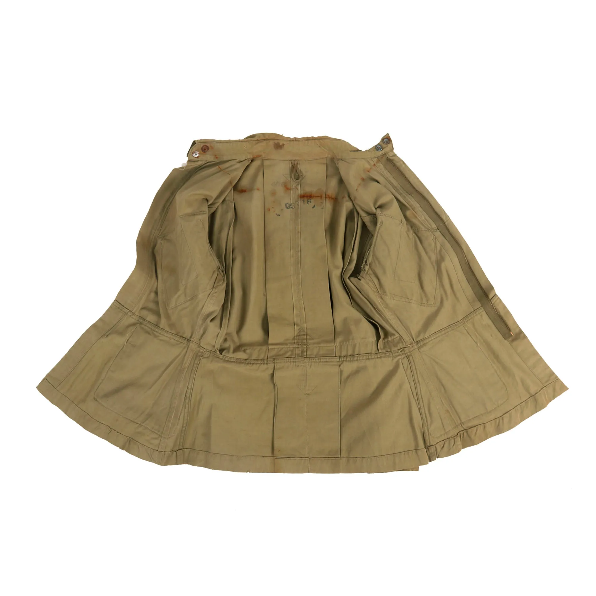 Original U.S. WWII M1942 Paratrooper Jump Jacket with Period Applied 82nd Airborne Division Shoulder Sleeve Insignia - Laundry Number Marked (Q9716)