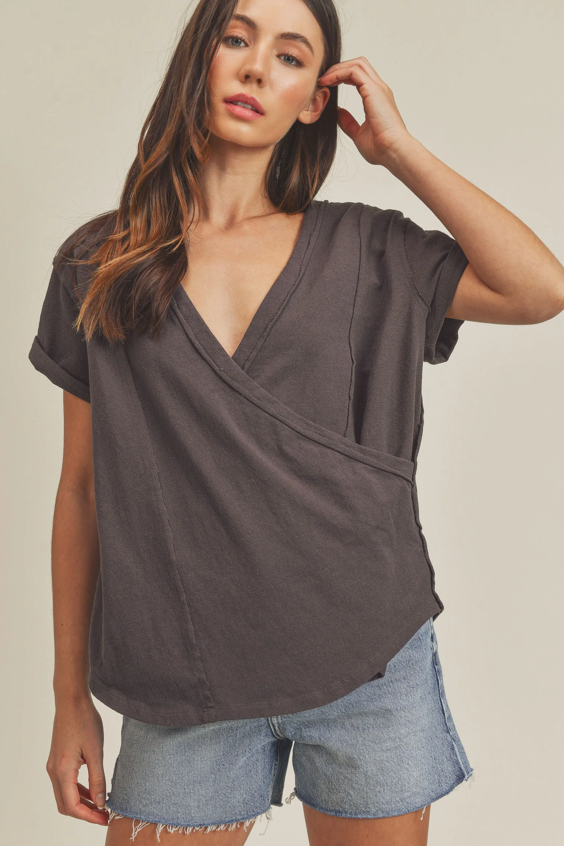 Oversized Wrap Shirt