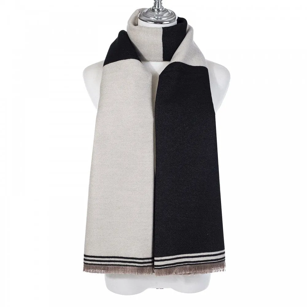 Park Lane Black & White Soft Scarf