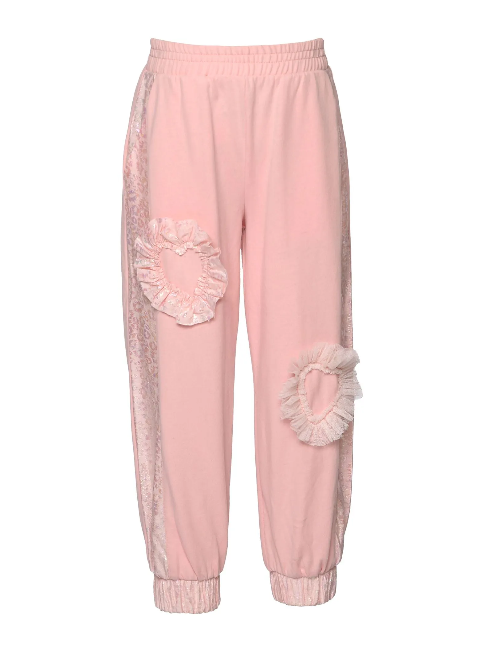 Pink Joggers w/Mesh Heart Detail