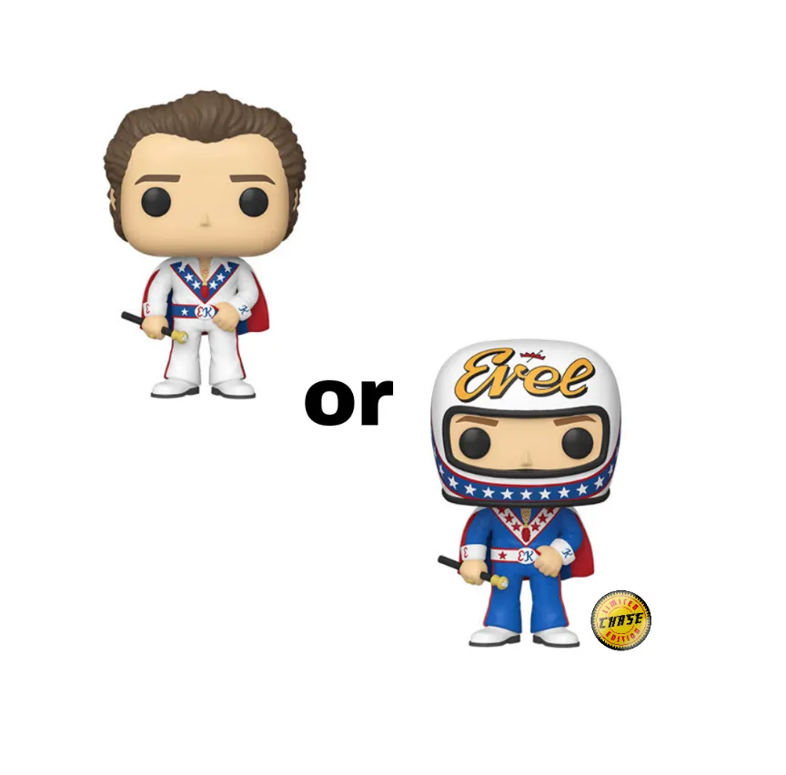 Pop! Icons EVEL KNIEVEL wearing Cape w/Chase Variant