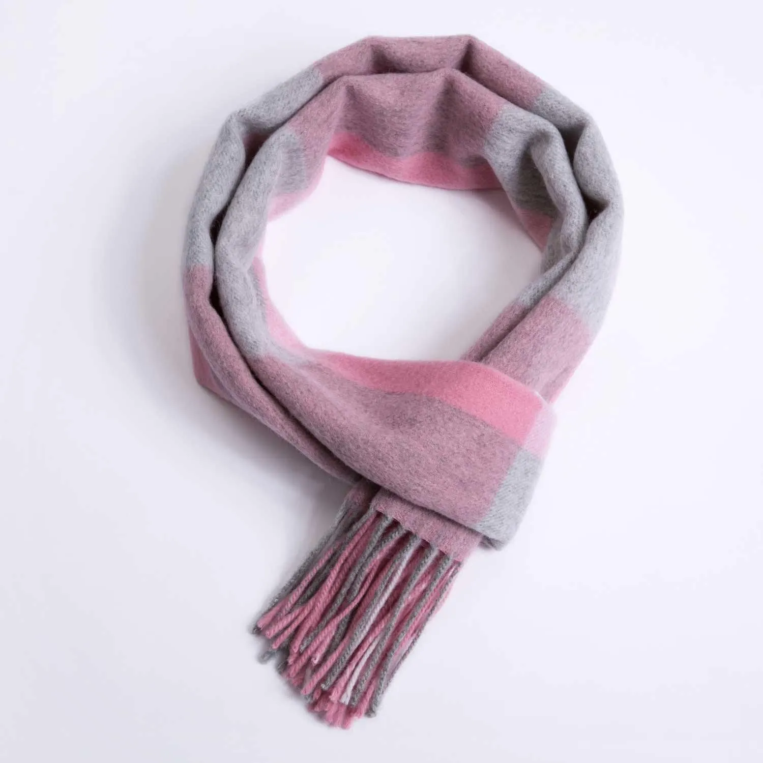 POSH FLEECE Pure Wool Luxurious Scarf with Fringed Trim SGB10068