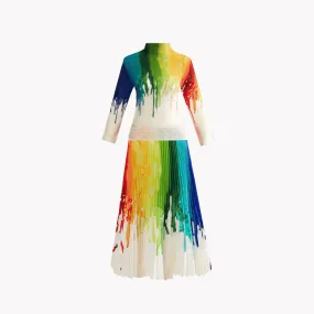 Pre Order:  Rainbow Paint Pleated Set