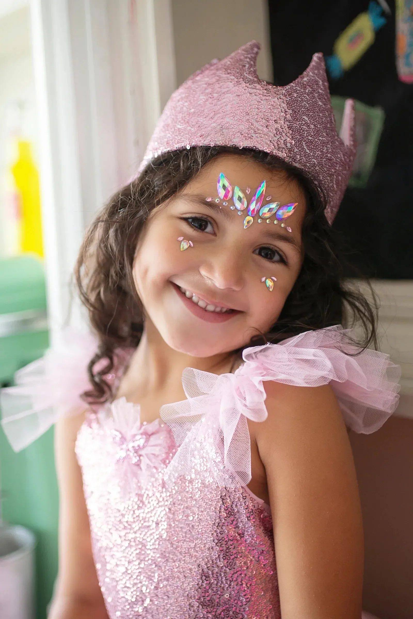 Precious Sequins "Pink" Cape & Crown Bundle