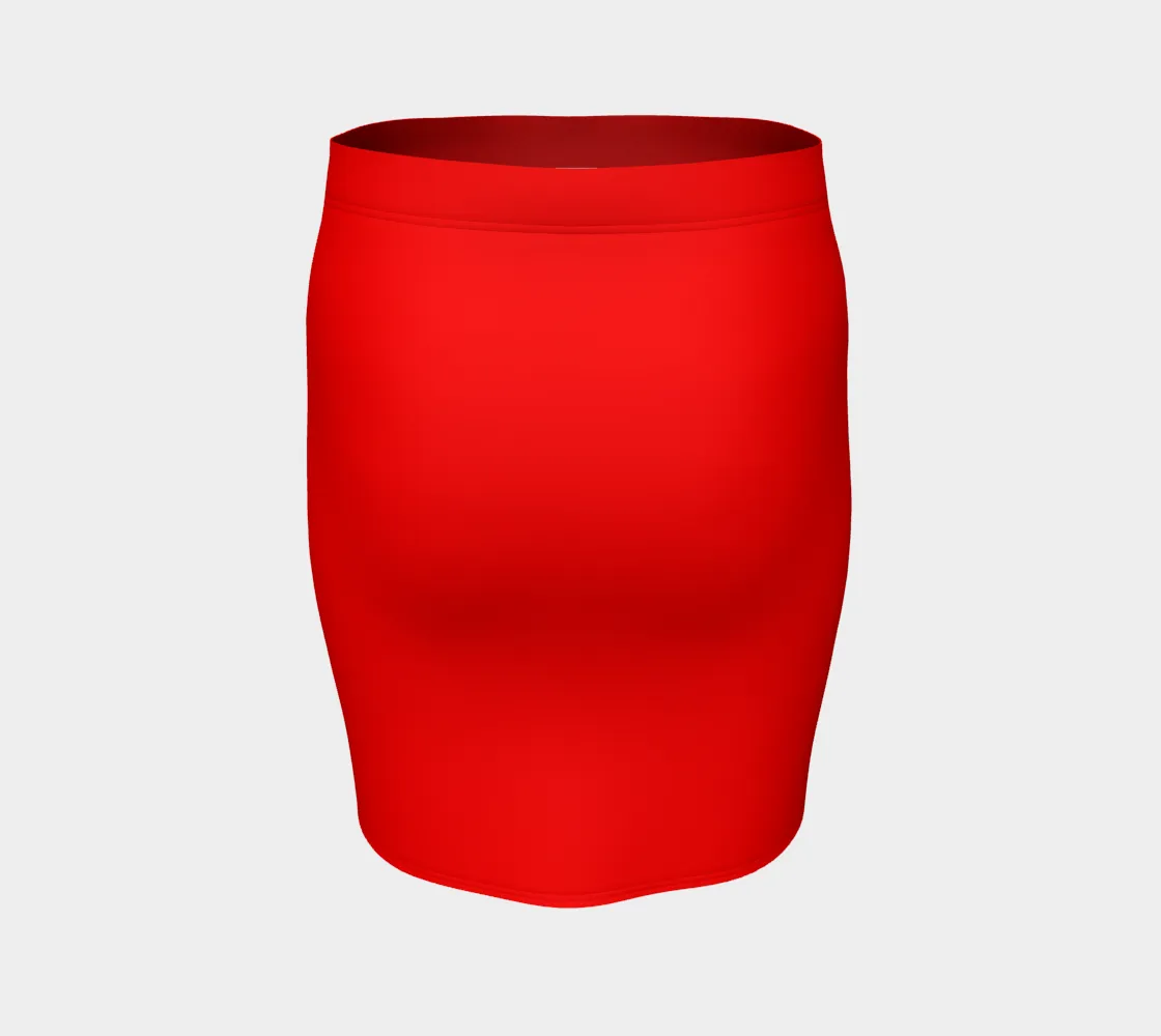 Red Apple Fitted Skirt