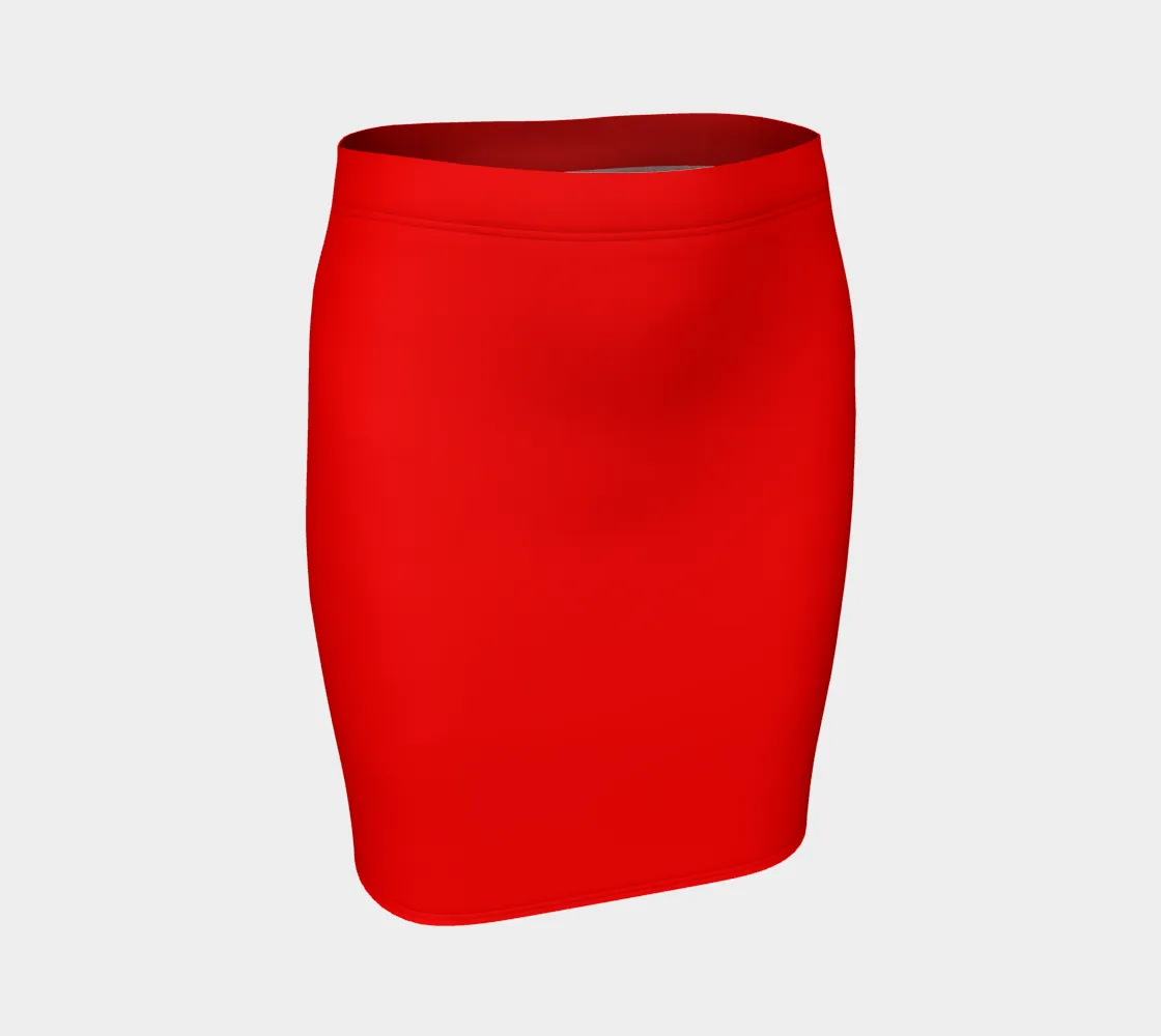 Red Apple Fitted Skirt