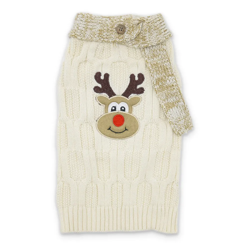 Reindeer Scarf Sweater