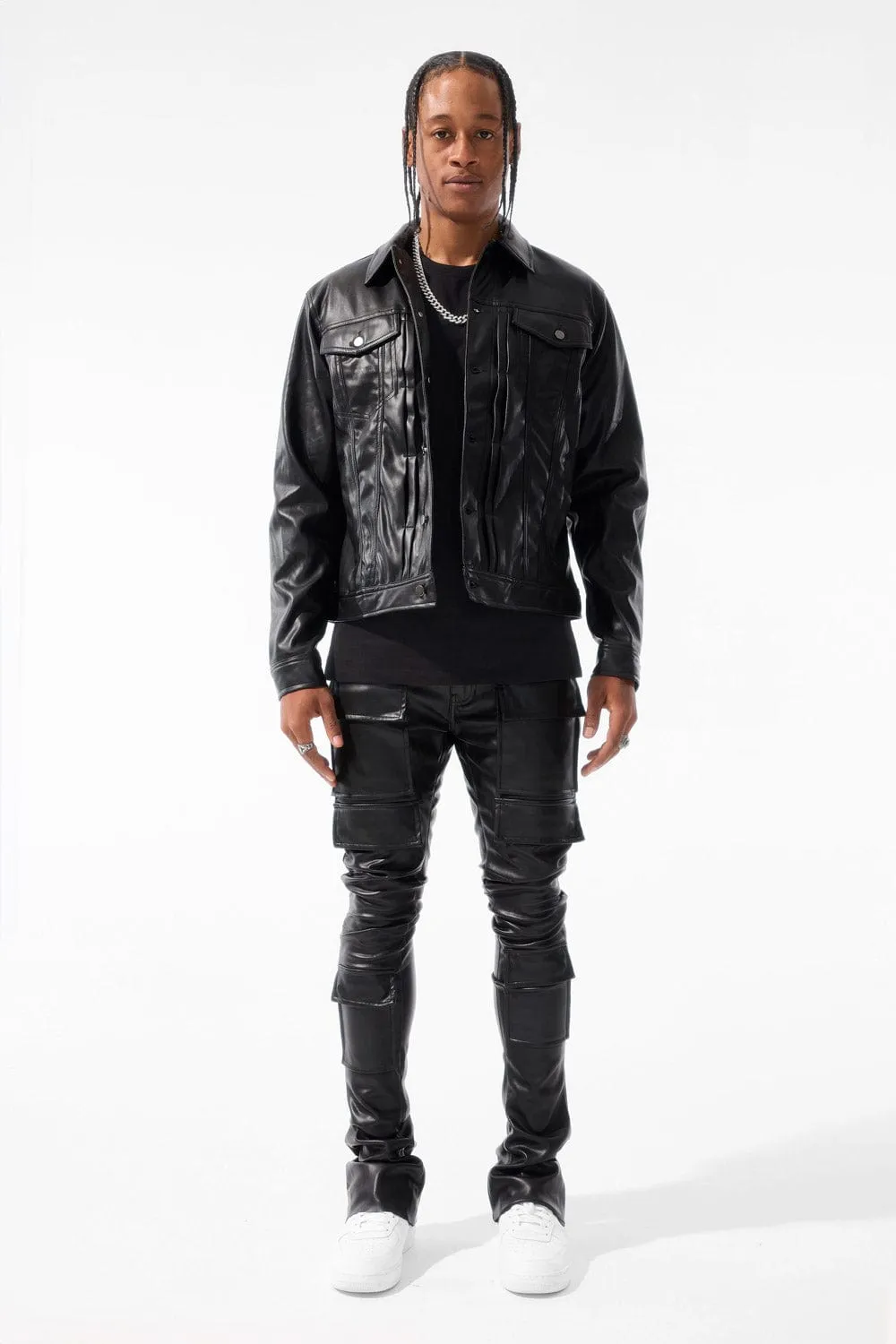 Ross Stacked - Thriller Cargo Pants (Black)