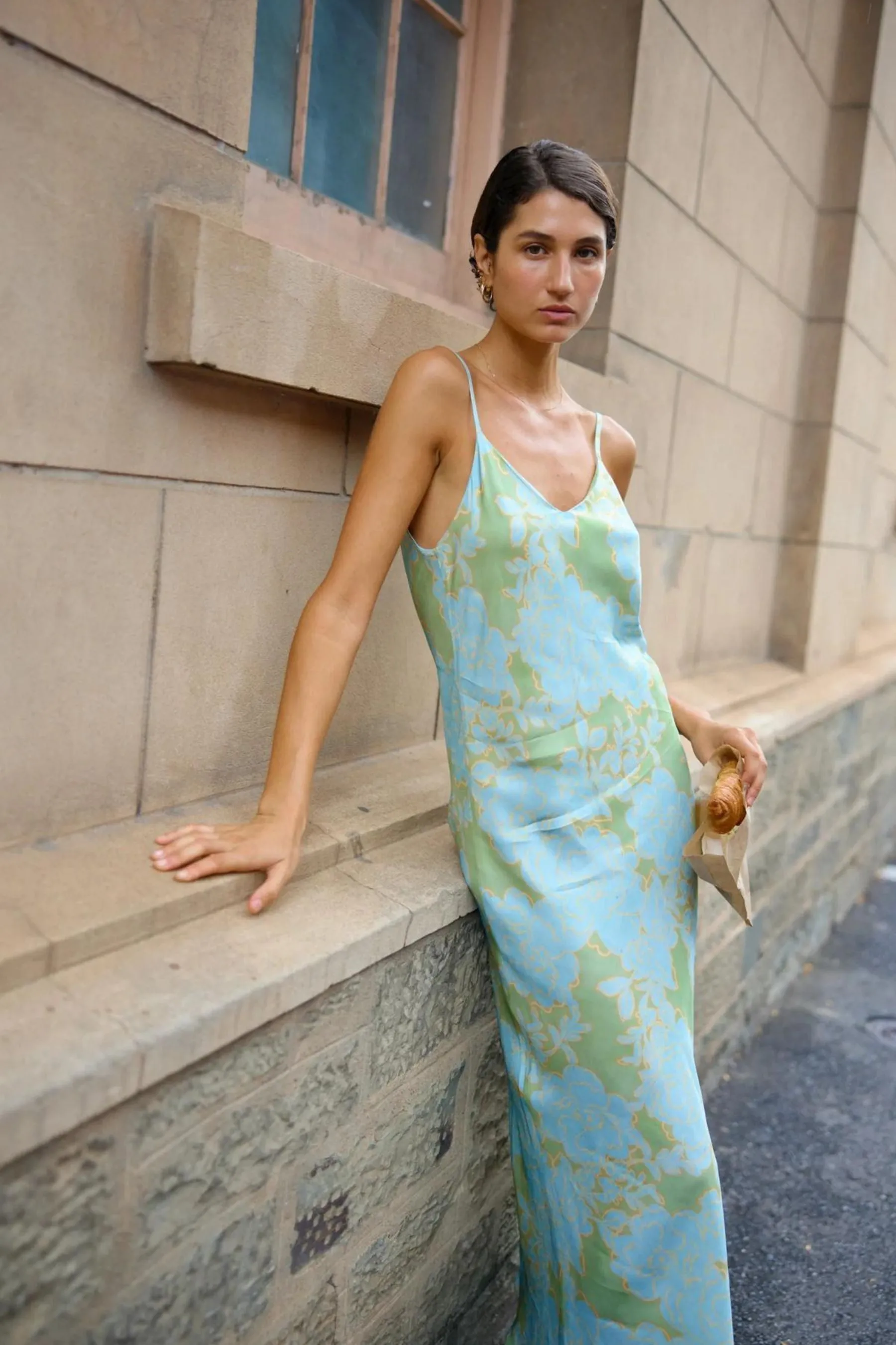 Rou Slip Dress | Ocean Bloom