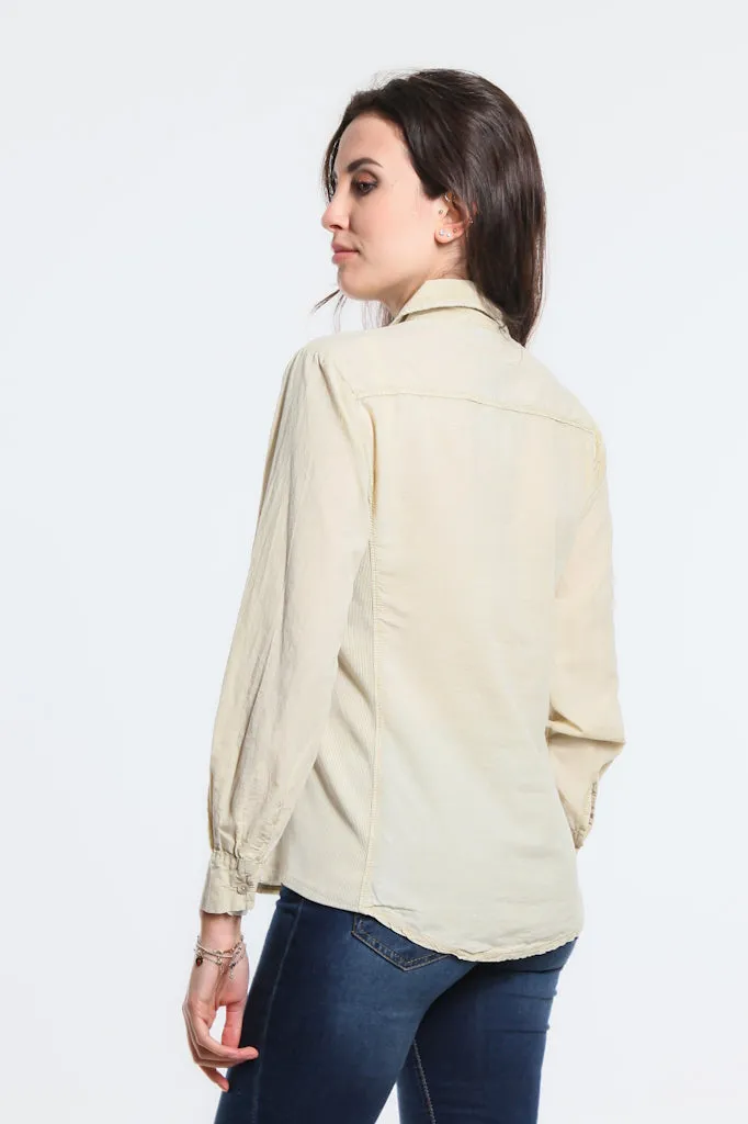 Ryder Button Front Tab Pocket Top (BLS148)