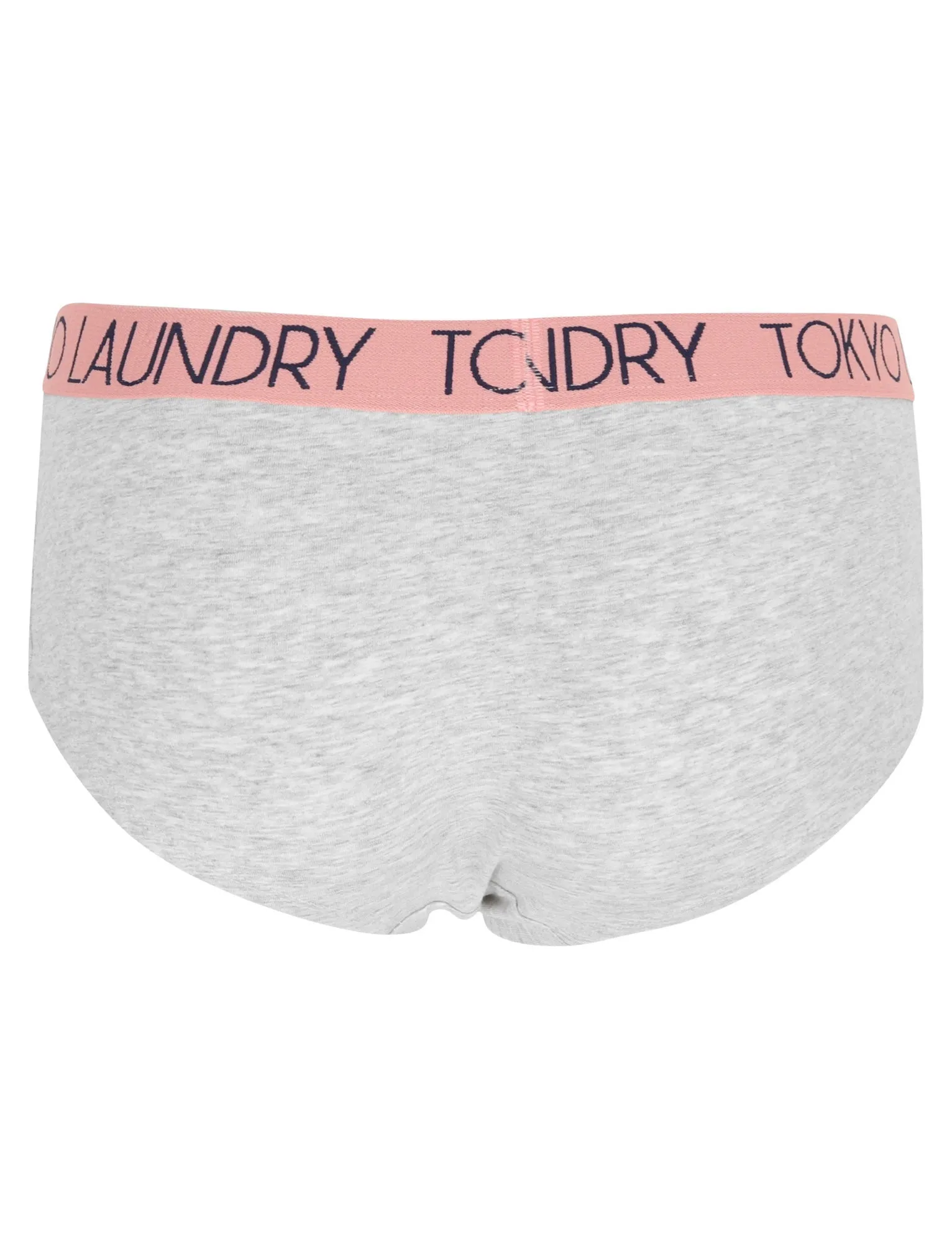 Sabrina (3 Pack) Assorted Hipster Briefs In Light Grey Marl / Peacoat Blue / Bridal Rose - Tokyo Laundry