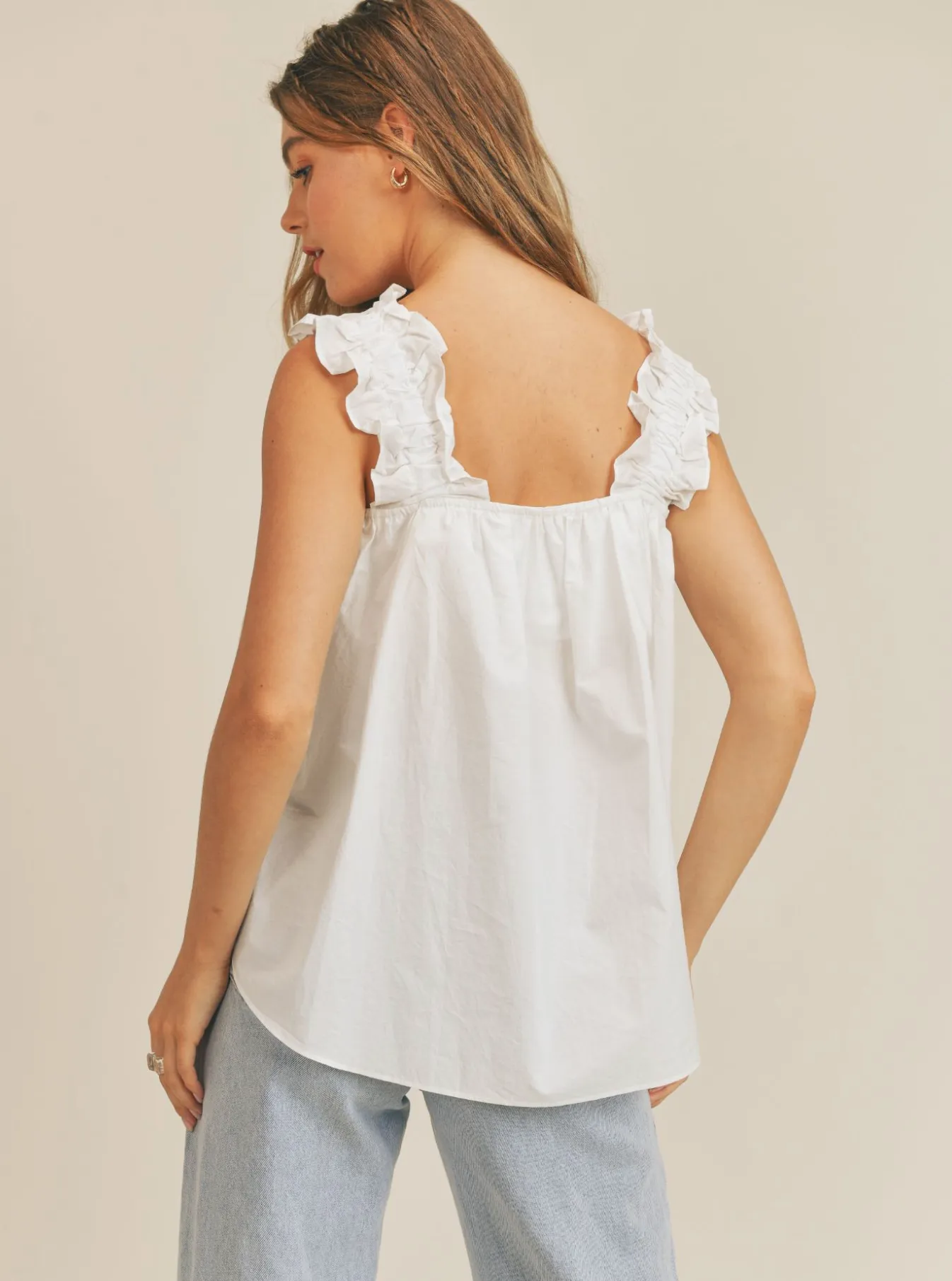 Sadie & Sage Hopeful Day Scrunchie Strap Top