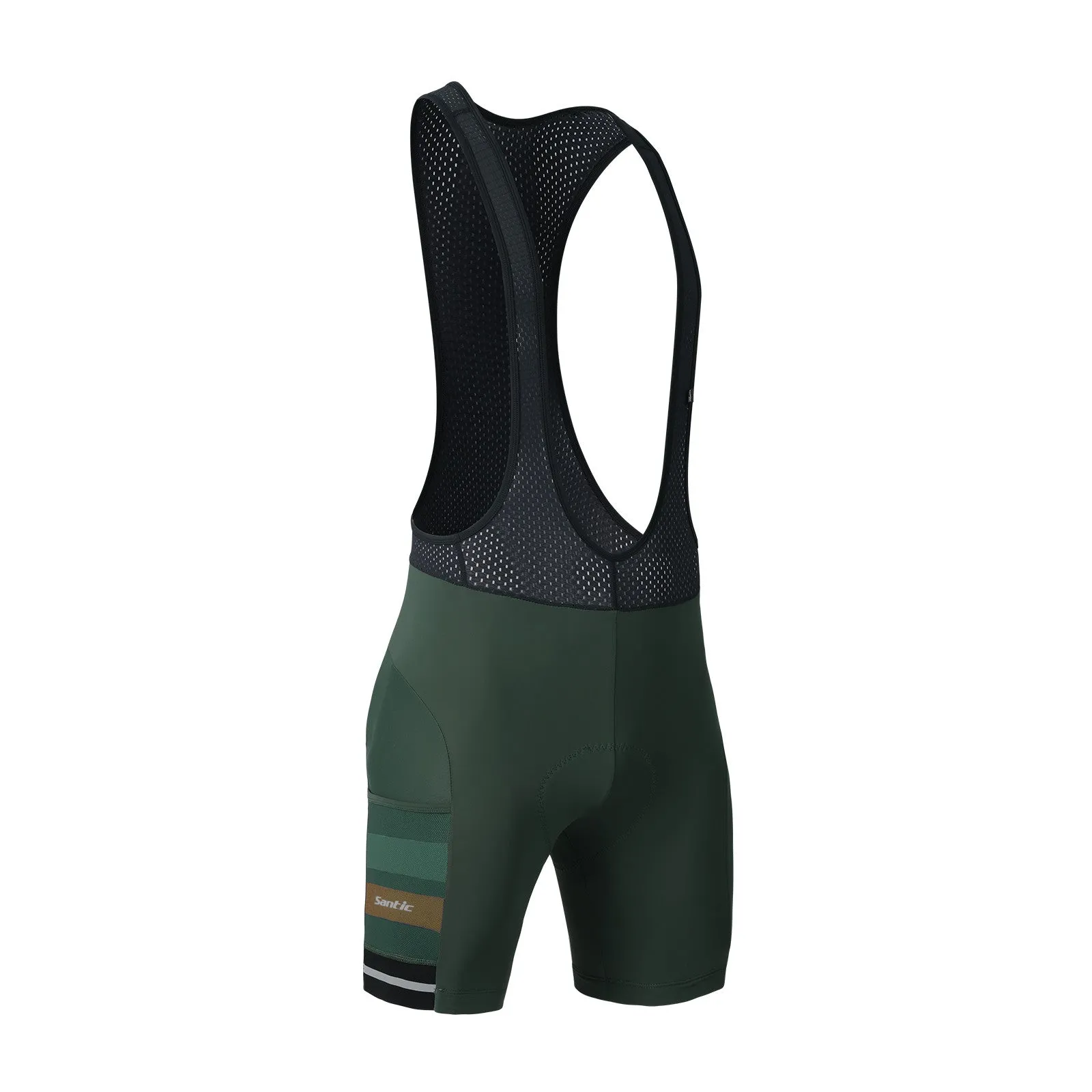 Santic Dante Green Men Padded Cycling Bib Short