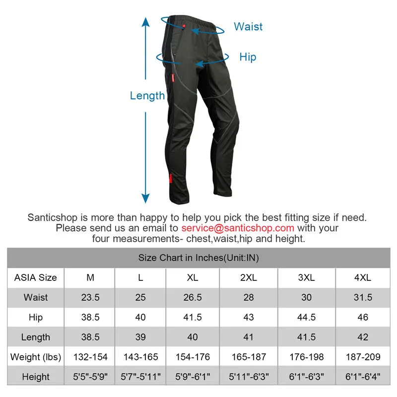 Santic James Black Men Cycling Pants