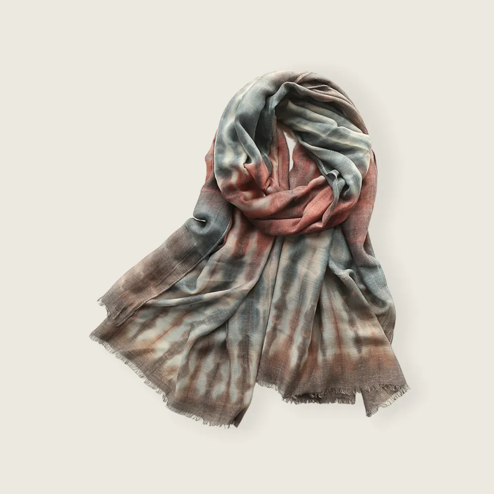 Scarf Soft Lightweight Tie Dye Multicolour