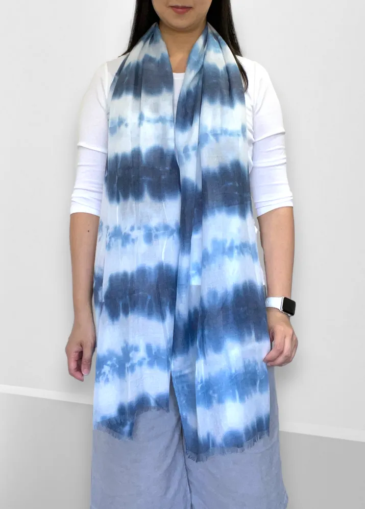 Scarf Soft Lightweight Tie Dye Multicolour