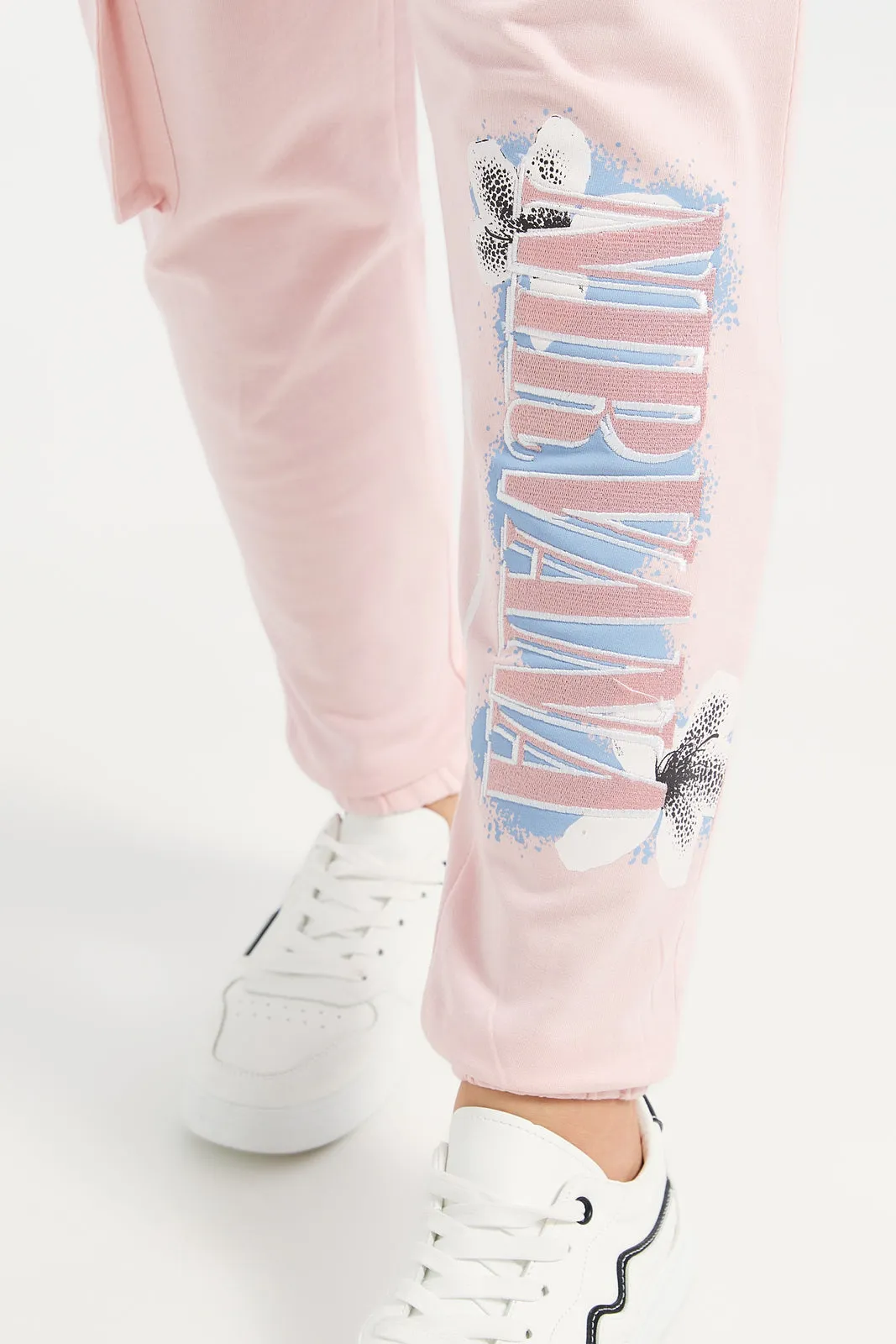 Senior Girls Pink Nirvana Cargo Pocket Jogger