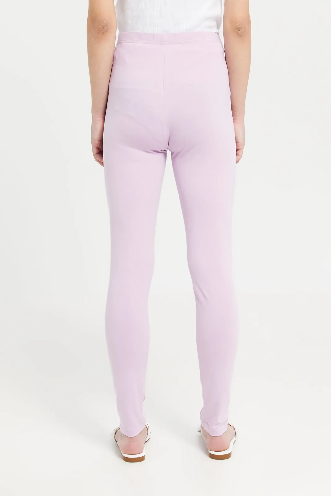 Senior Girls Purple Basic Leggings