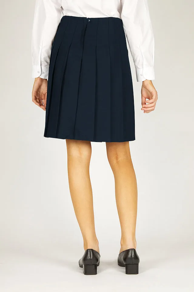 Senior Navy Stitch Down Pleat Skirt