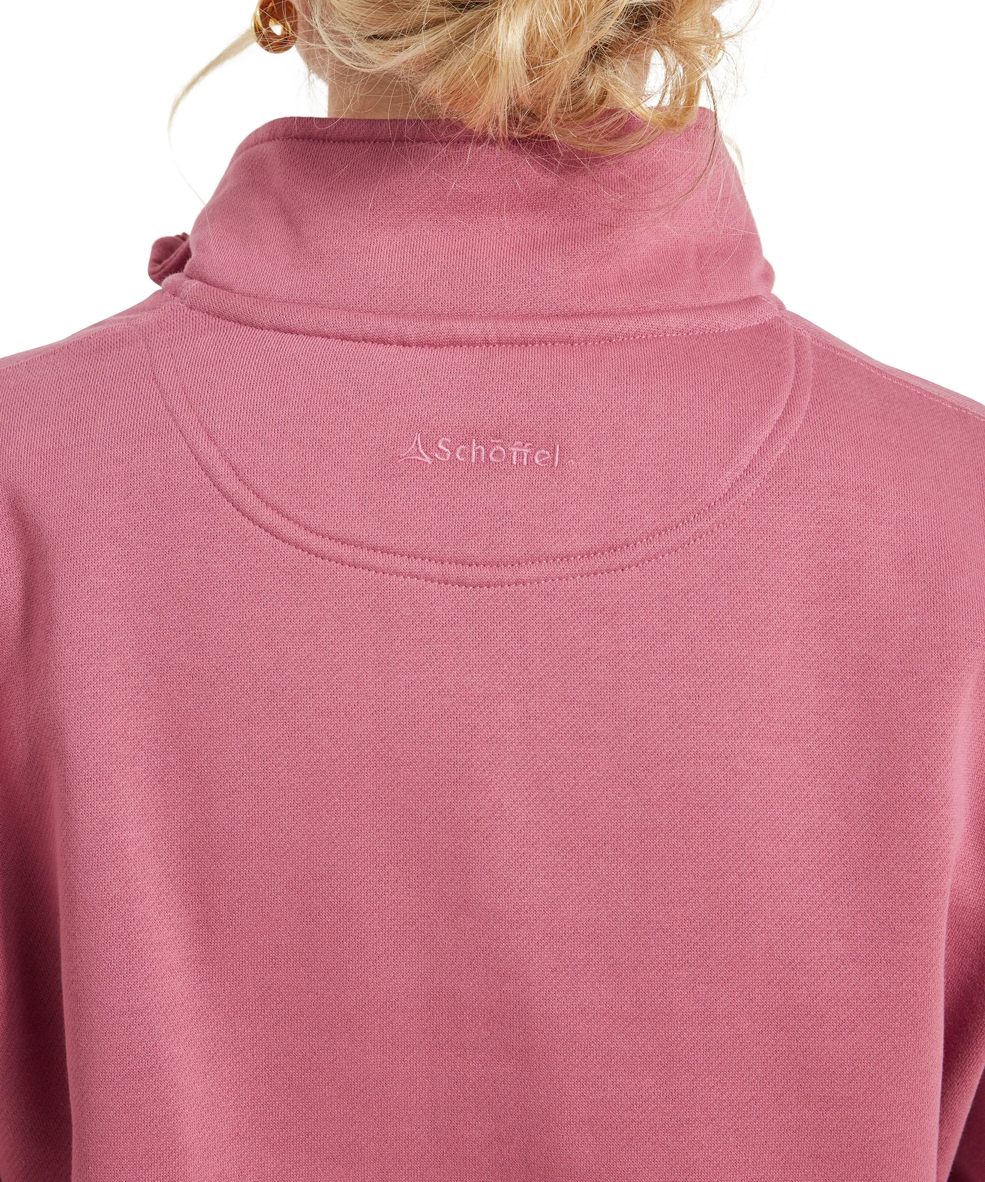 Sennen Cove Quarter Zip Sweatshirt - Dark French Rose