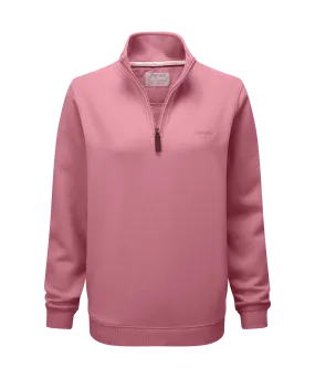 Sennen Cove Quarter Zip Sweatshirt - Dark French Rose