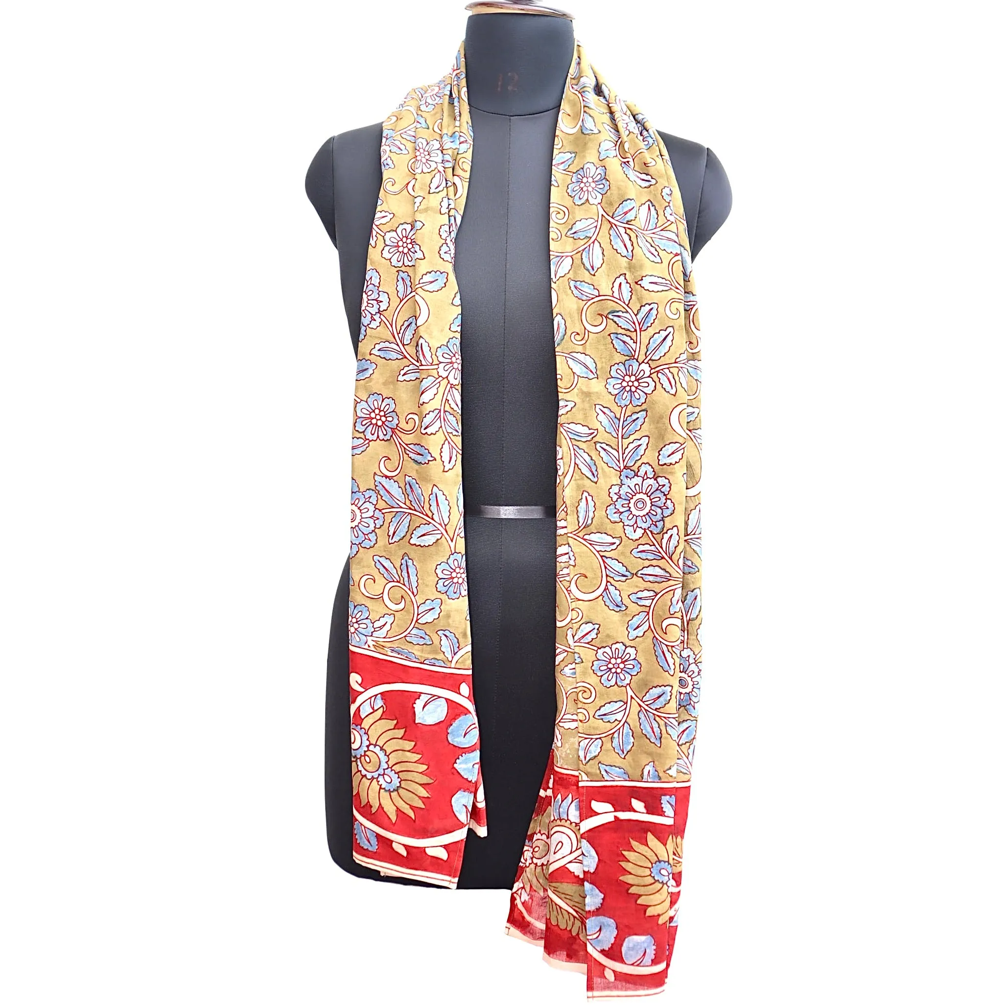 Serene Meadows – Limited Edition Hand Painted Cotton Scarf(HS0014)