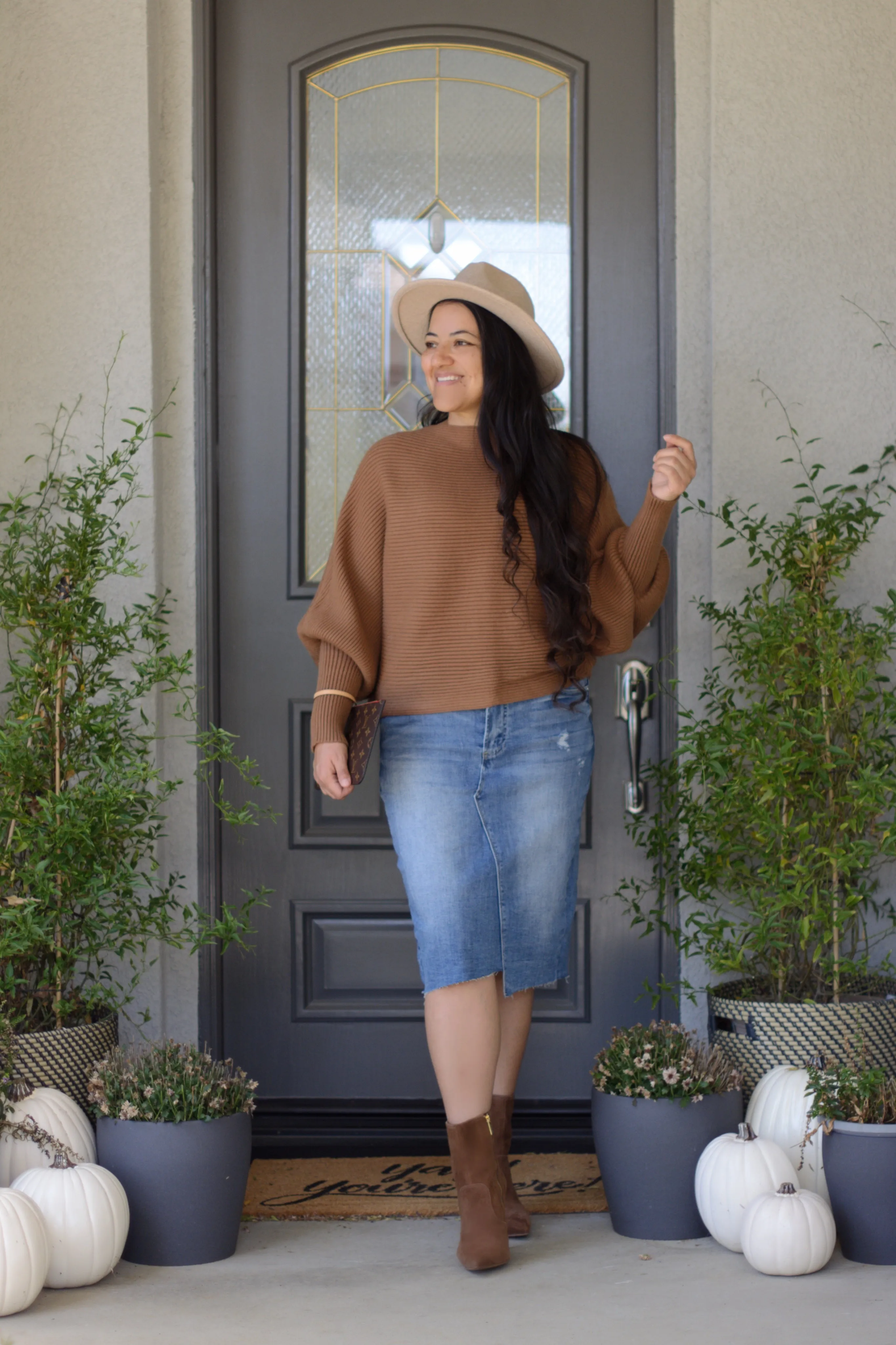 Shae Distressed Denim Skirt