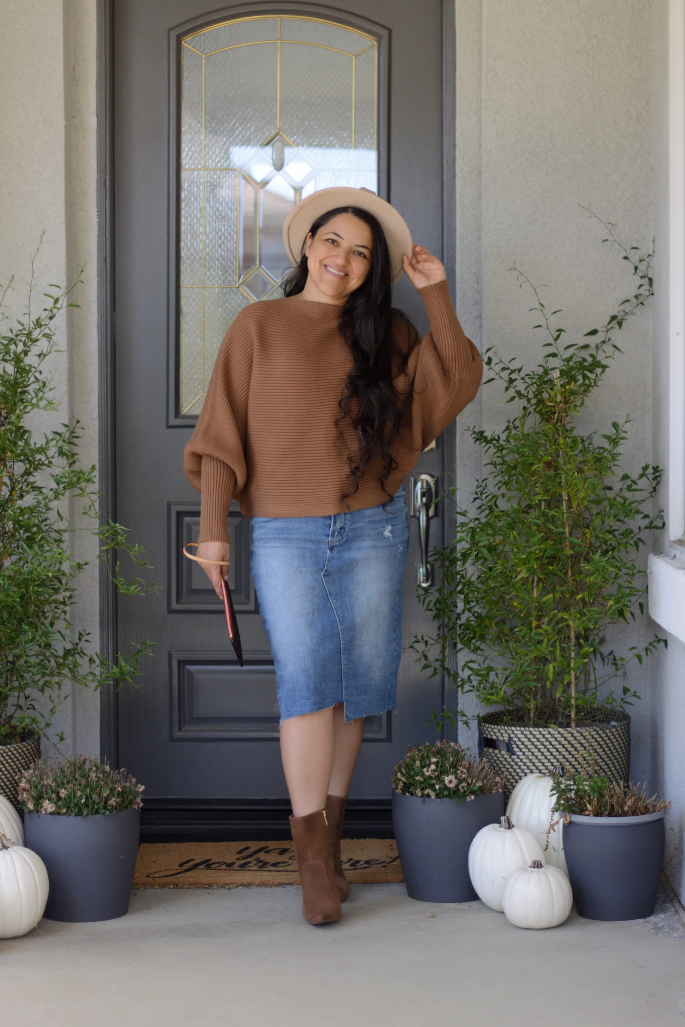 Shae Distressed Denim Skirt