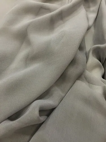 Silk Chiffon - 8mm 44-inches Wide Gray Only 3-Yards Left! Close-Out