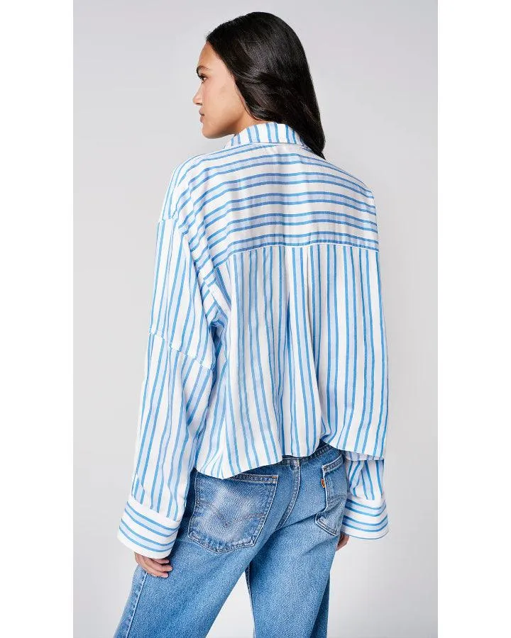 Smythe Button Sleeve Striped Shirt