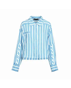 Smythe Button Sleeve Striped Shirt