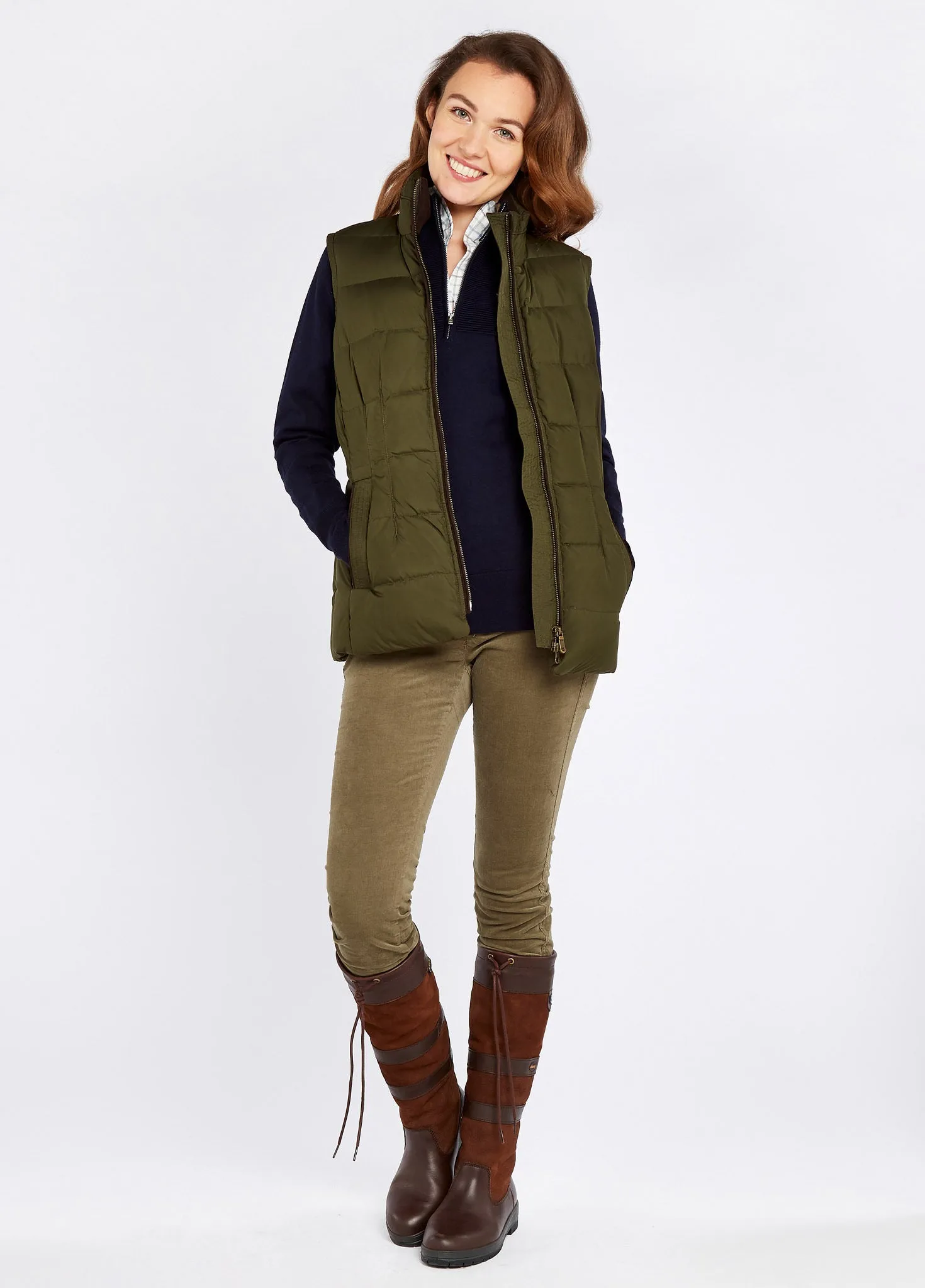 Spiddal Quilted Gilet - Olive