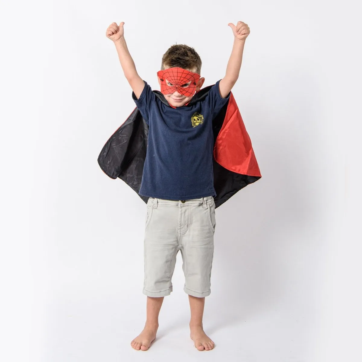 spiderman cape and mask set