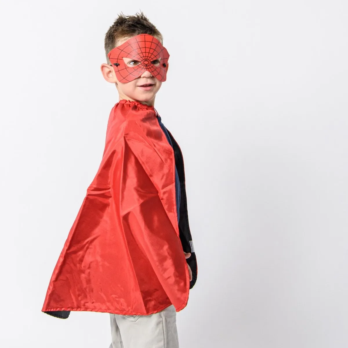 spiderman cape and mask set