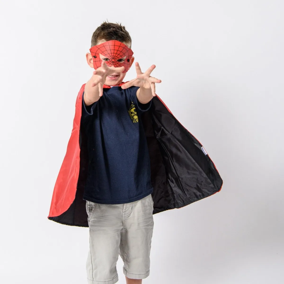 spiderman cape and mask set