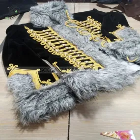 Steampunk Napoleonic Hussar Tunic with Fur and Full Braiding