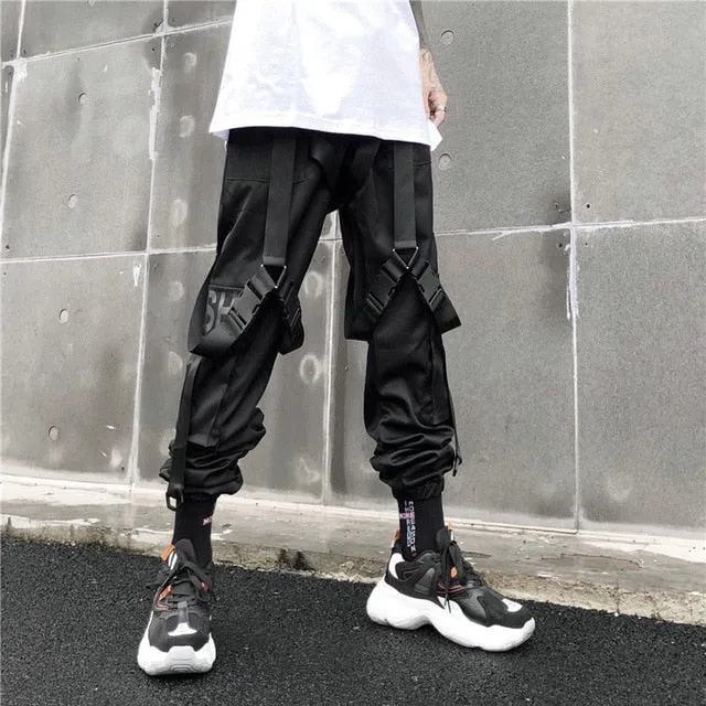 Streetwear Men's Cool Pants Pocket Loose Men HipHop New Fashion Joggers Pants Trousers Men Hombre Male Casual Fashion Cargo