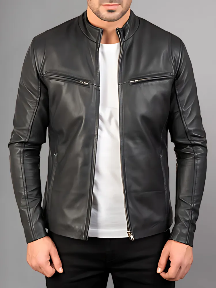 STRIVEN MENS LEATHER JACKET