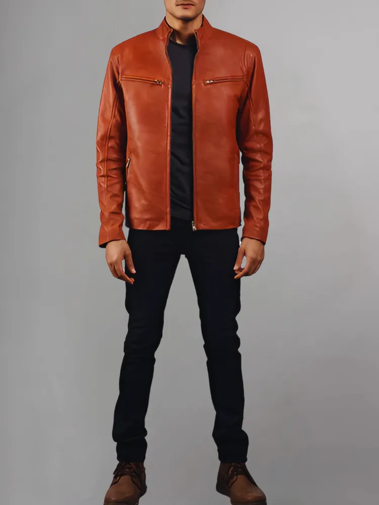 STRIVEN MENS LEATHER JACKET