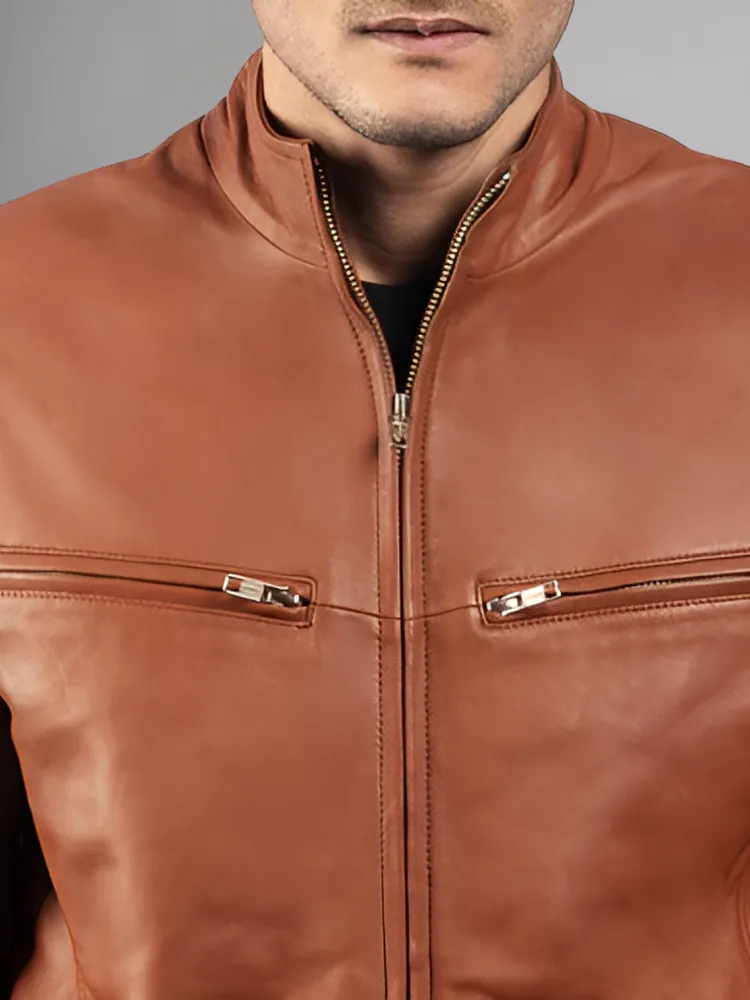 STRIVEN MENS LEATHER JACKET