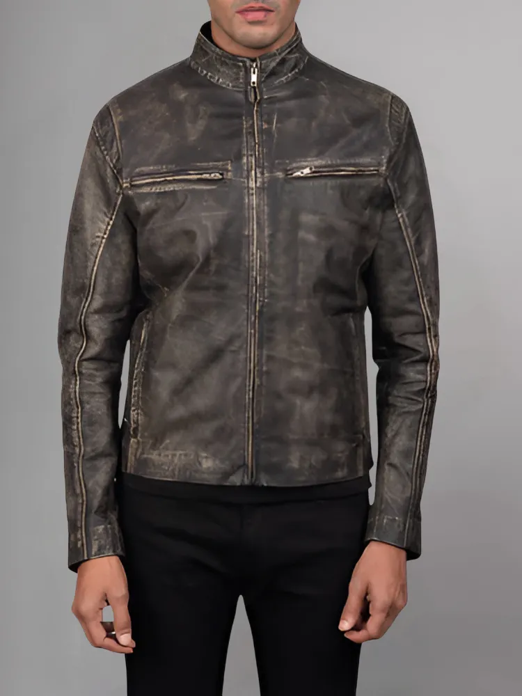 STRIVEN MENS LEATHER JACKET