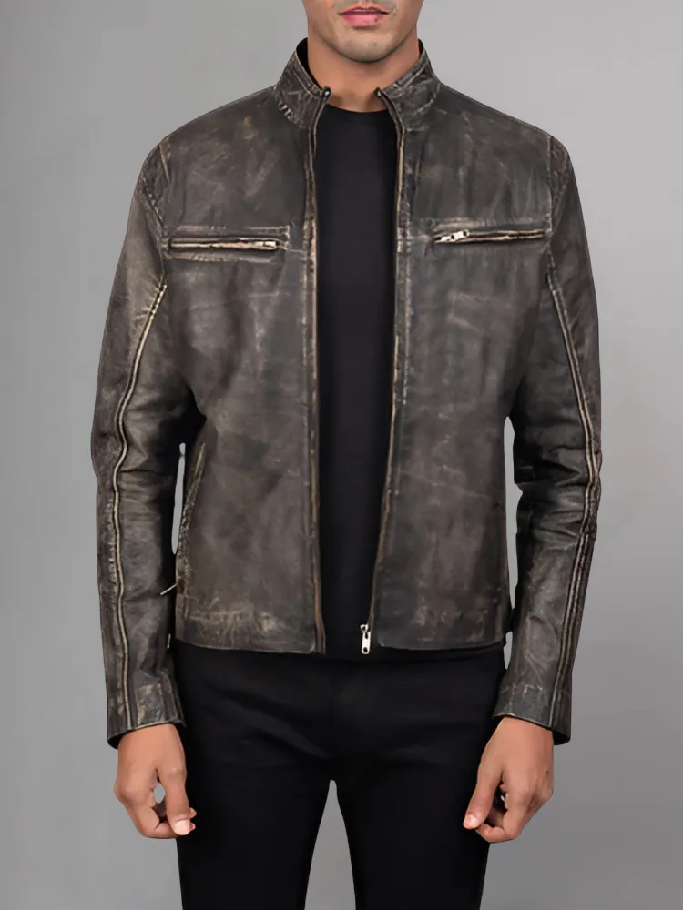 STRIVEN MENS LEATHER JACKET