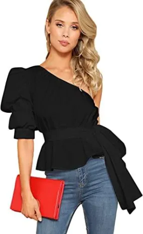 Style Quotient  Women Black Solid Tops