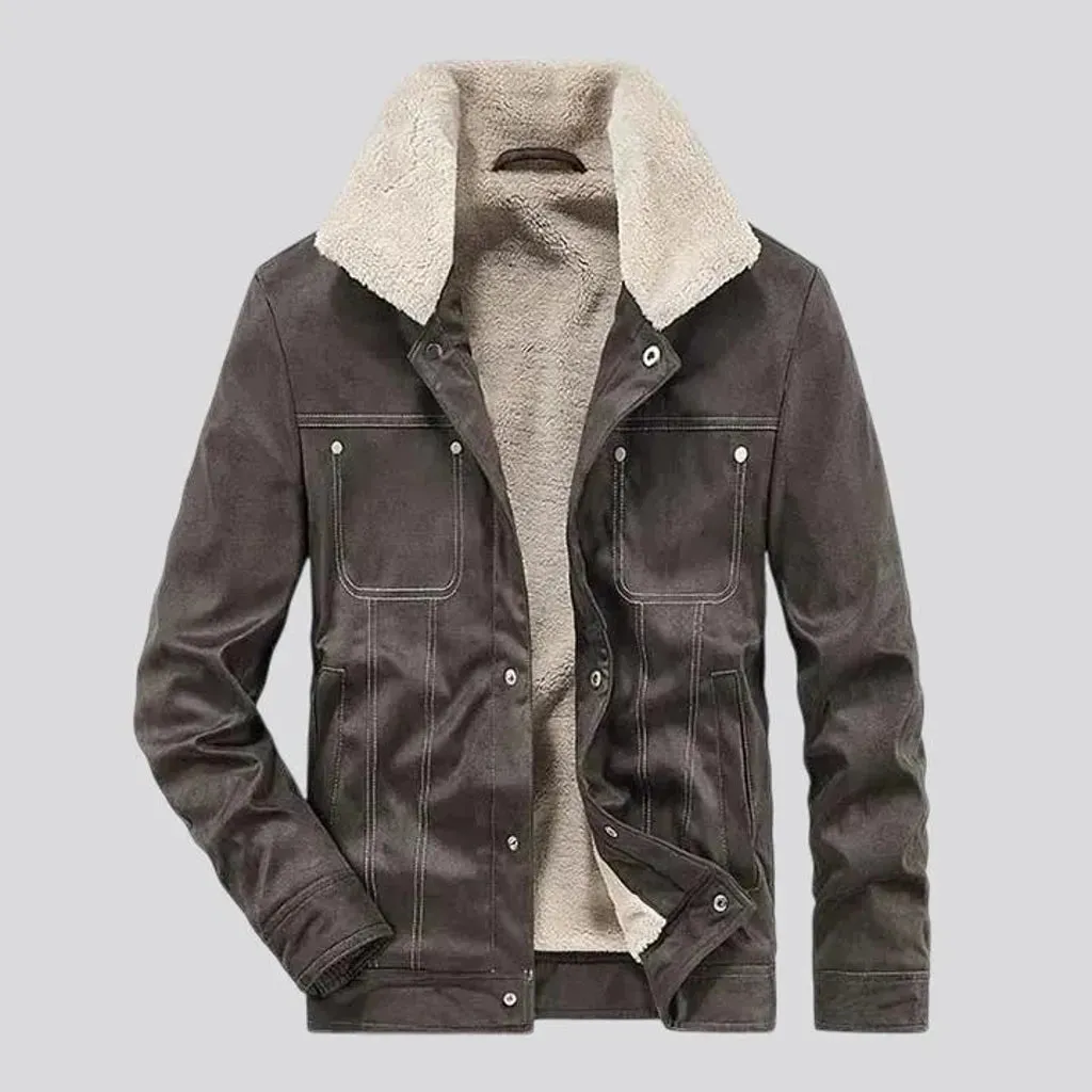 Stylish men's sherpa coat