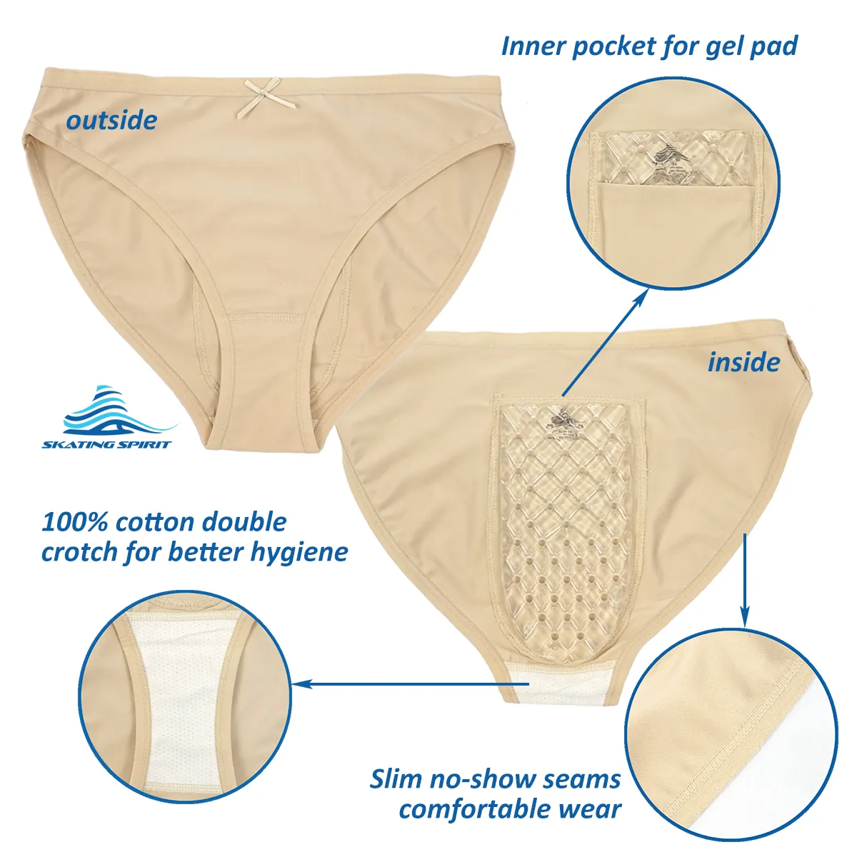 Tailbone Protection Panties - Compete with Confidence