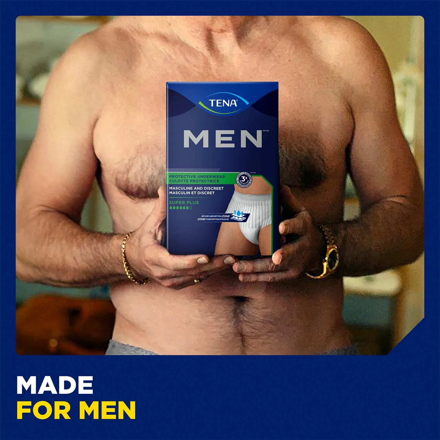 TENA MEN Protective Incontinence Underwear Super Plus Absorbency, Heavy Absorbency, Small/Medium