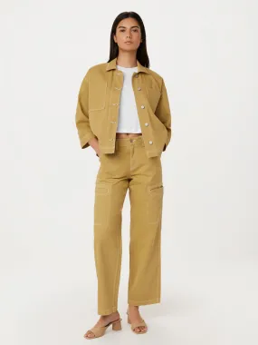 The Annie Utility Loose Pant in Golden Beige