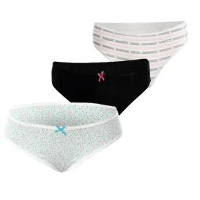 Three-Piece Women's Bikini Underwear Set - Multiple Colors