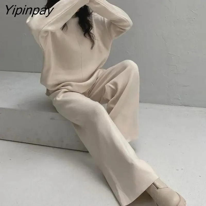 Turtleneck Sweater Tops And Pants for Women